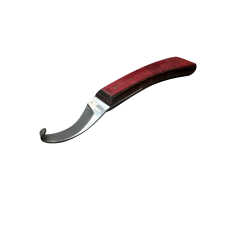 Pro Curved Knife LH Long Red Handle 
